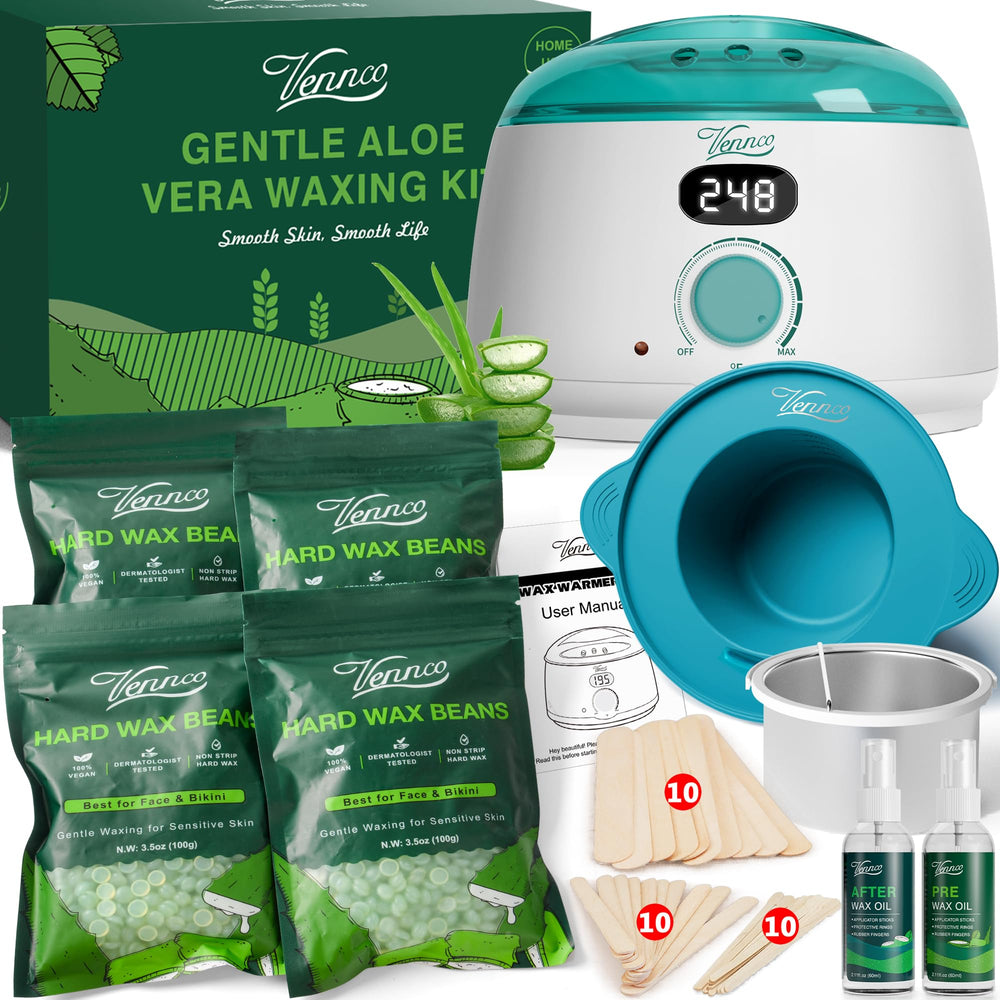 VENNCO wax warmer in use for at-home waxing sessions