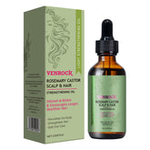 Venrock Rosemary Castor Hair Oil bottle being poured for scalp nourishment