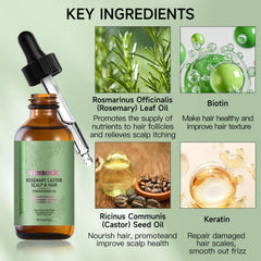 Drops of Venrock oil on hair illustrating quick absorption