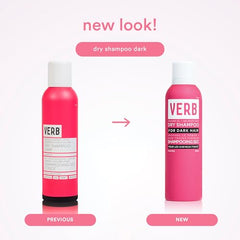 VERB Dry Shampoo Dark residuo oscuro que se integra con el tono natural.