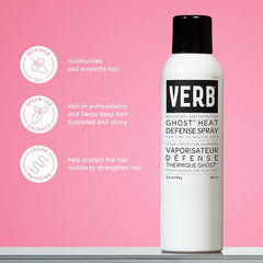 VERB Ghost Heat Defense Spray aplicada para control rápido del frizz