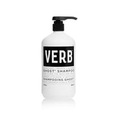VERB Ghost Shampoo bottle front shows weightless cleansing for fine hair