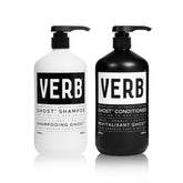 VERB Ghost shampoo bottle front for lightweight cleansing of fine hair.