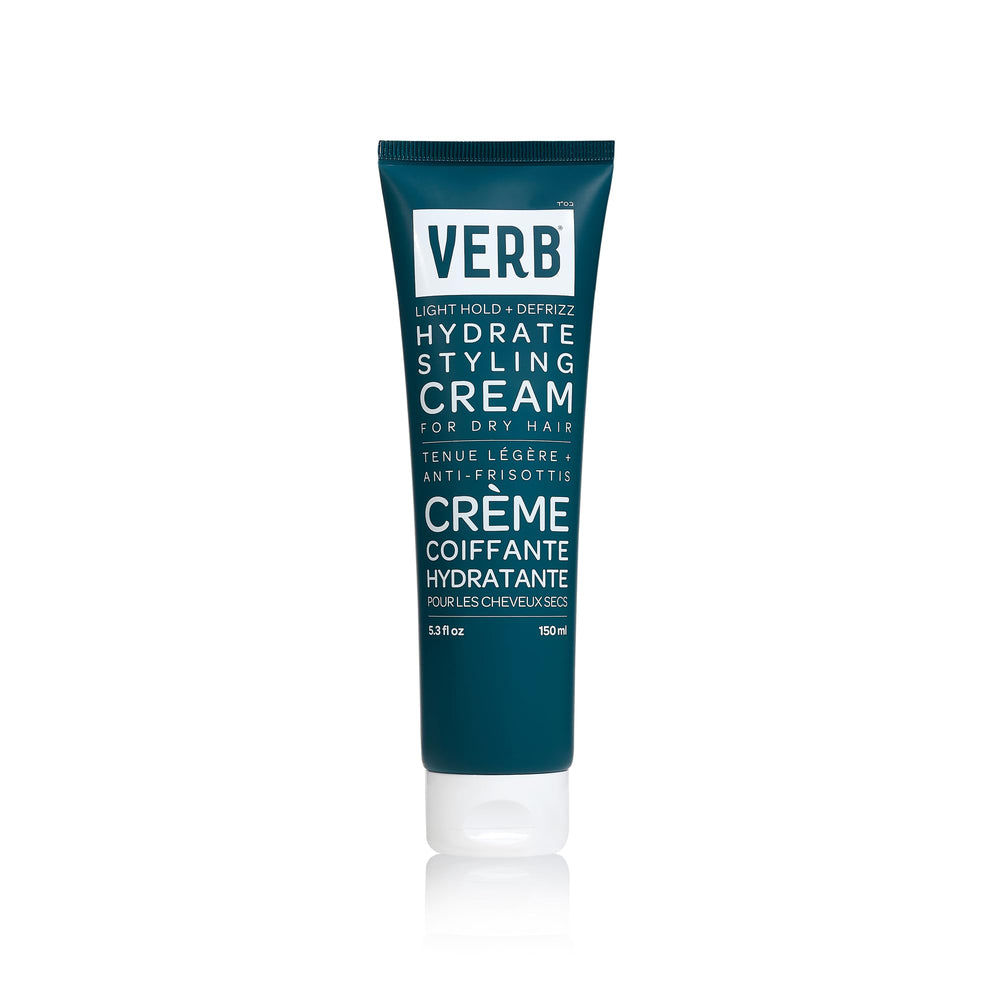 Verb Hidrate Crema Peinado: botella derramando, hidratación y uso diario