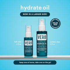 Pump dispenser on VERB Hydrate Oil for easy, controlled application