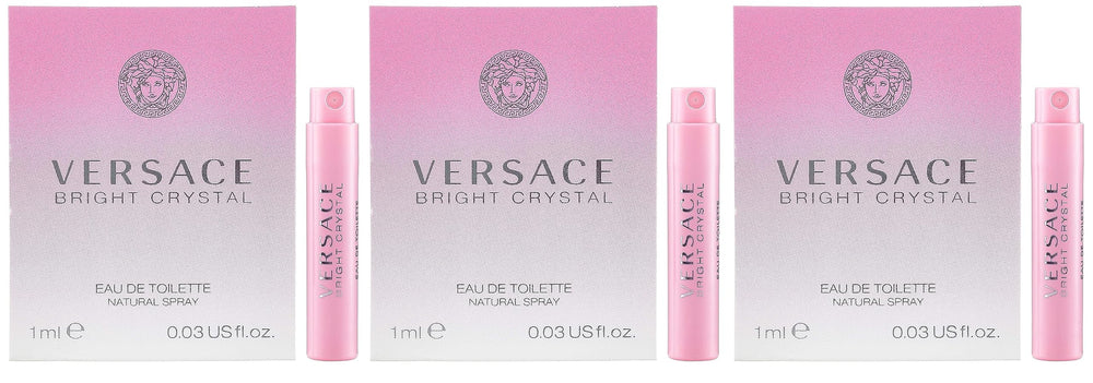 Versace Bright Crystal travel spray set—a portable EDT trio for on-the-go fragrance.