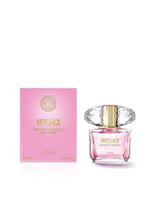 Versace Bright Crystal close-up cap view emphasizes luxe packaging and premium scent.