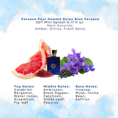 Versace Eau de Fraiche mini splash, front view, refreshing casual scent.