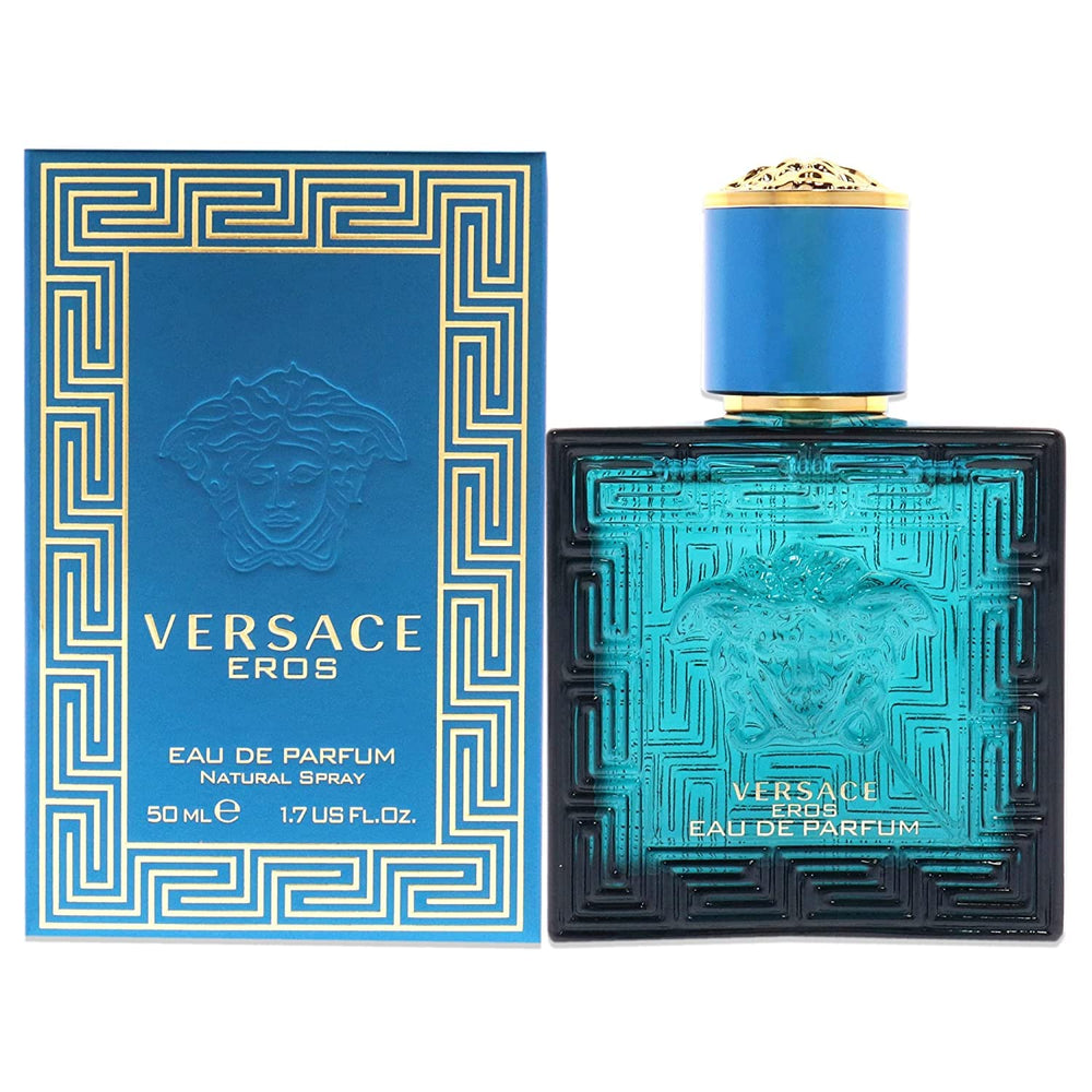 Versace Eros bottle front view for confident evening wear