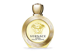 Versace Eros Women bottle side view, premium scent for evenings.