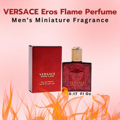 Versace Eros Flame mini EDP cap detail adds a premium luxury touch.
