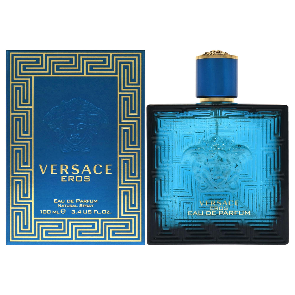 Versace Eros for Men mint leaves note for fresh daytime appeal.