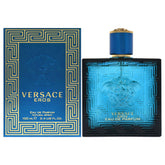 Versace Eros for Men mint leaves note for fresh daytime appeal.