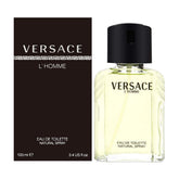 Versace L'Homme bottle close-up highlighting luxury design and timeless style