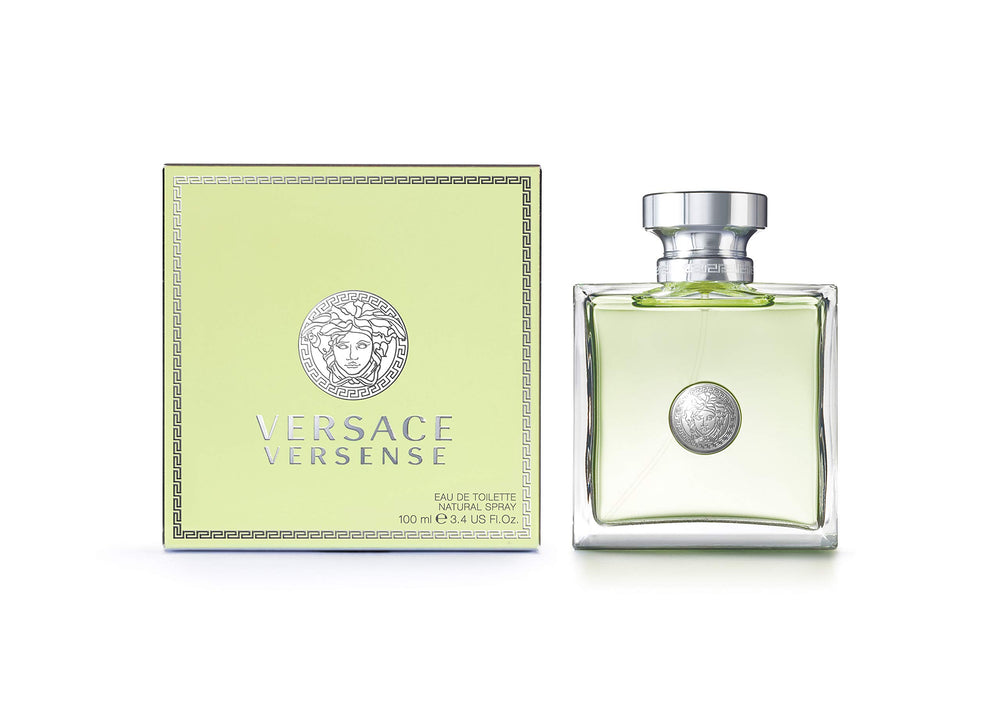 Versace Versense bottle in clear glass with seal, ideal for everyday elegance