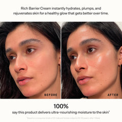 Versed crema reparadora diaria, aplicación en la mano, crema ligera que se absorbe.