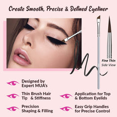 Vertex synthetic hair brush delivers smooth, even product distribution.