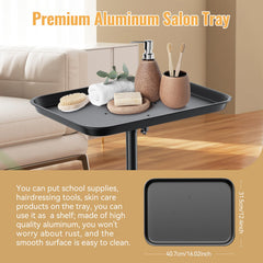 VERYTOP adjustable-height-tray-25-37in supports seated or standing work.