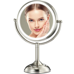 VESAUR professional 8.5-inch makeup mirror with bright LEDs for precise makeup.