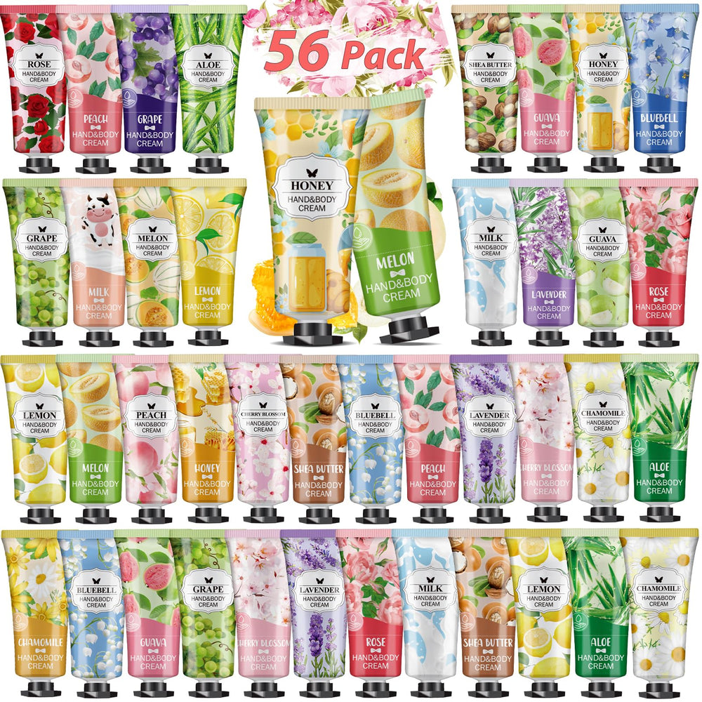 VESPRO crema de manos 56 pack con rosas, cuidado suave para piel sensible e hidratación diaria.
