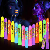 Pintura corporal Vespro con brillo para luz UV, ideal para disfraces.