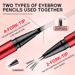 Lápiz 4tip de Vevivia para rellenar cejas con precisión.