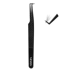 VEYES INC lash tweezers front view for precise pickup of fine lashes
