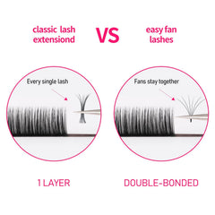 VEYES INC Matte black Korean PBT lashes feel soft and natural