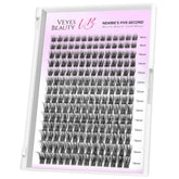 VEYESBEAUTY Dreamy Cluster Lashes tray with invisible band for DIY lash look.