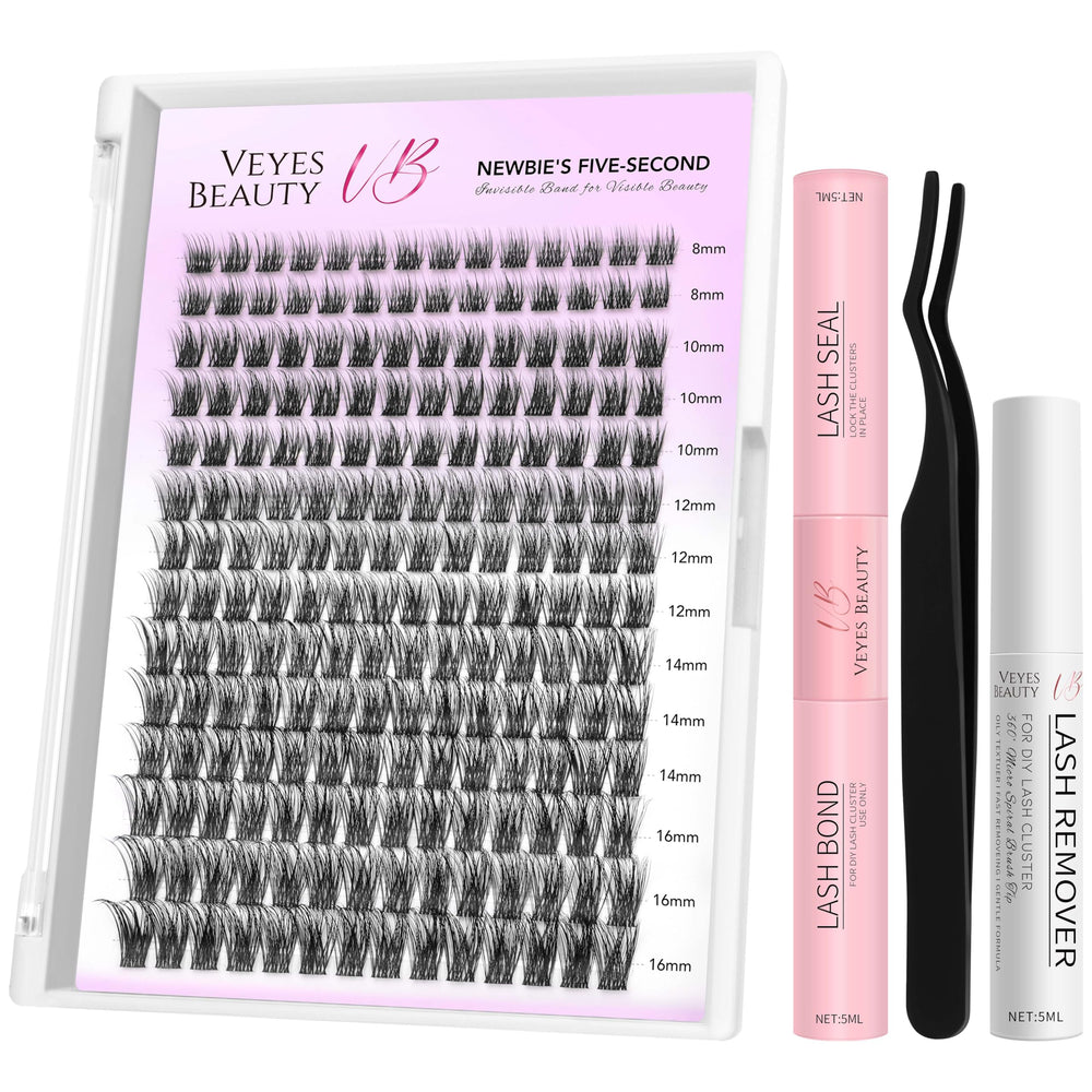 VEYESBEAUTY Dreamy Cluster Lashes tray for rapid, natural-looking volume