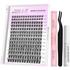 VEYESBEAUTY Dreamy Cluster Lashes tray for rapid, natural-looking volume
