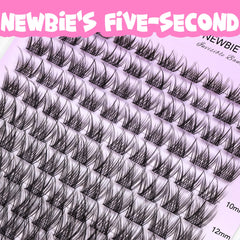 VEYESBEAUTY five-second application clusters simplify DIY lash extensions.