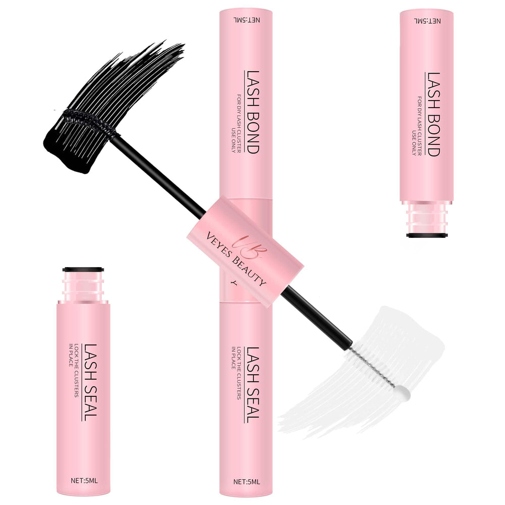 VEYESBEAUTY Lash Bond and Seal 2-in-1 bottle for strong hold and long wear.