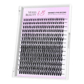 VEYESBEAUTY Lash Clusters bundle close-up shows lightweight volume for easy DIY wear.