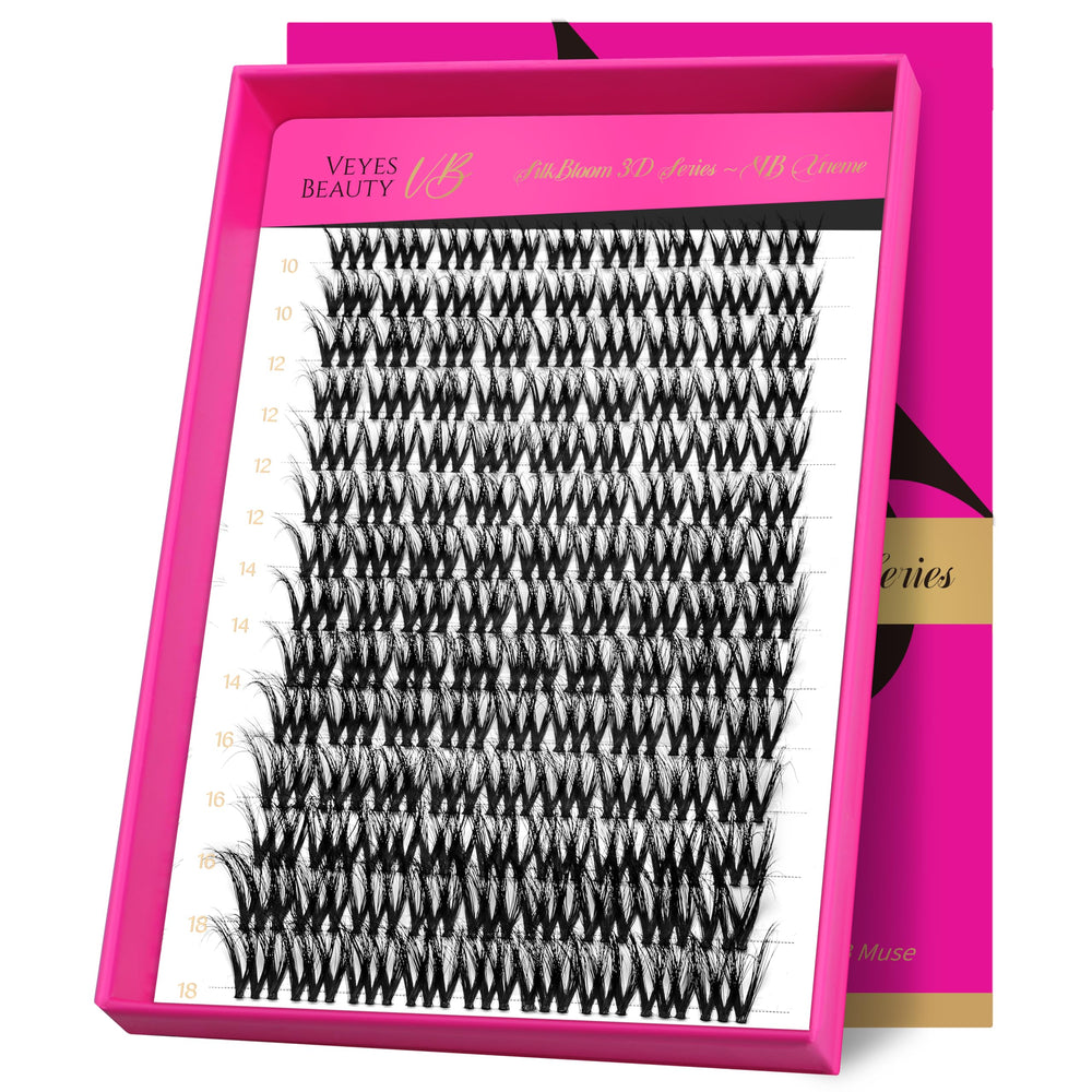 VEYESBEAUTY lash clusters fluffy extensions deliver voluminous, wispy lashes for all-day wear.