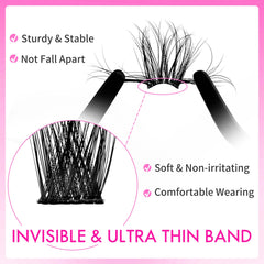 VEYESBEAUTY lash clusters kit easy application for a newbie-friendly lash look