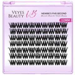 VEYESBEAUTY lash clusters made from soft PBT fiber for lightweight comfort