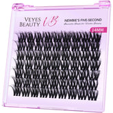 VEYESBEAUTY VBmuse lash clusters tray close-up shows fluffy 3D volume.