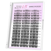 VEYESBEAUTY lash clusters wispy 8-16mm mixed length for natural volume.