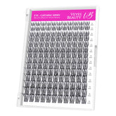 VEYESBEAUTY Lash Clusters wispy layers closeup show delicate volume for daily wear