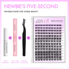 VEYESBEAUTY wispy effect clusters delivering subtle definition and lightweight feel.
