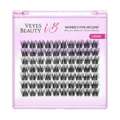 VEYESBEAUTY LuxeBold 14mm lashes display dramatic yet natural wispy effect.