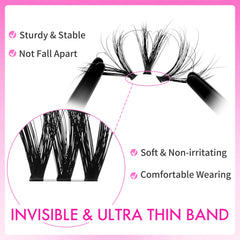 VEYESBEAUTY wispy faux mink look with a thin band for comfortable daily use.