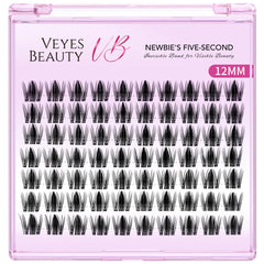 VEYESBEAUTY wispy lashes close-up showing soft bands and comfortable wear.
