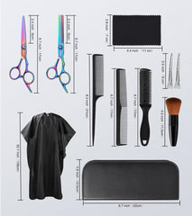 vfaejll Haircut Scissors Kit thinning scissors for textured finish, add movement.