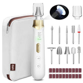VFD electric nail file cordless front view shows portable design for on-the-go manicures.