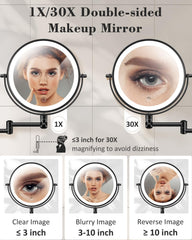 VFD rechargeable 5000mAh makeup mirror offers cordless convenience.