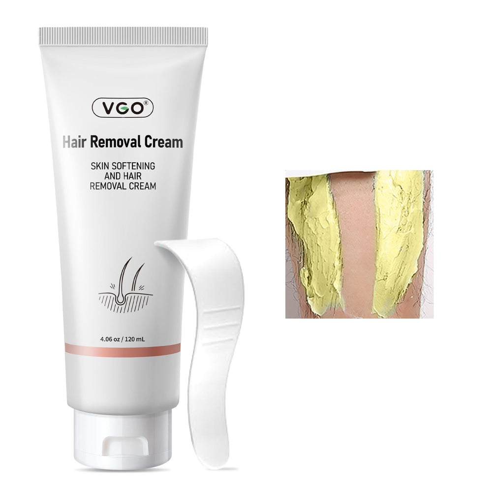 VGO bikini gel bottle front view for easy at-home hair removal.