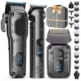 VGRPRO hair clipper with 11 guide combs for precise home haircuts