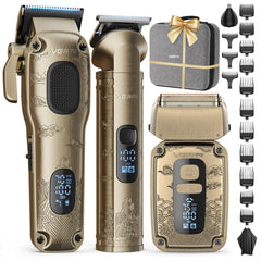 VGRPRO hair clipper with guide combs for precise fades